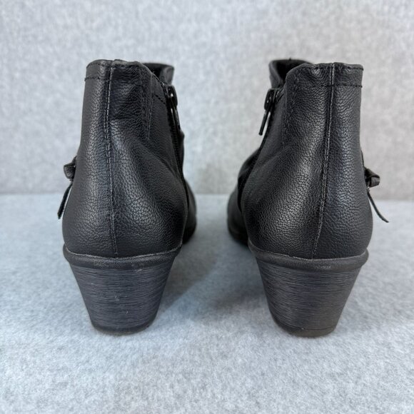 Earth Origins Womens Size 9 M Black Booties Boots Low Heeled Maggie Side Zip - Picture 9 of 16